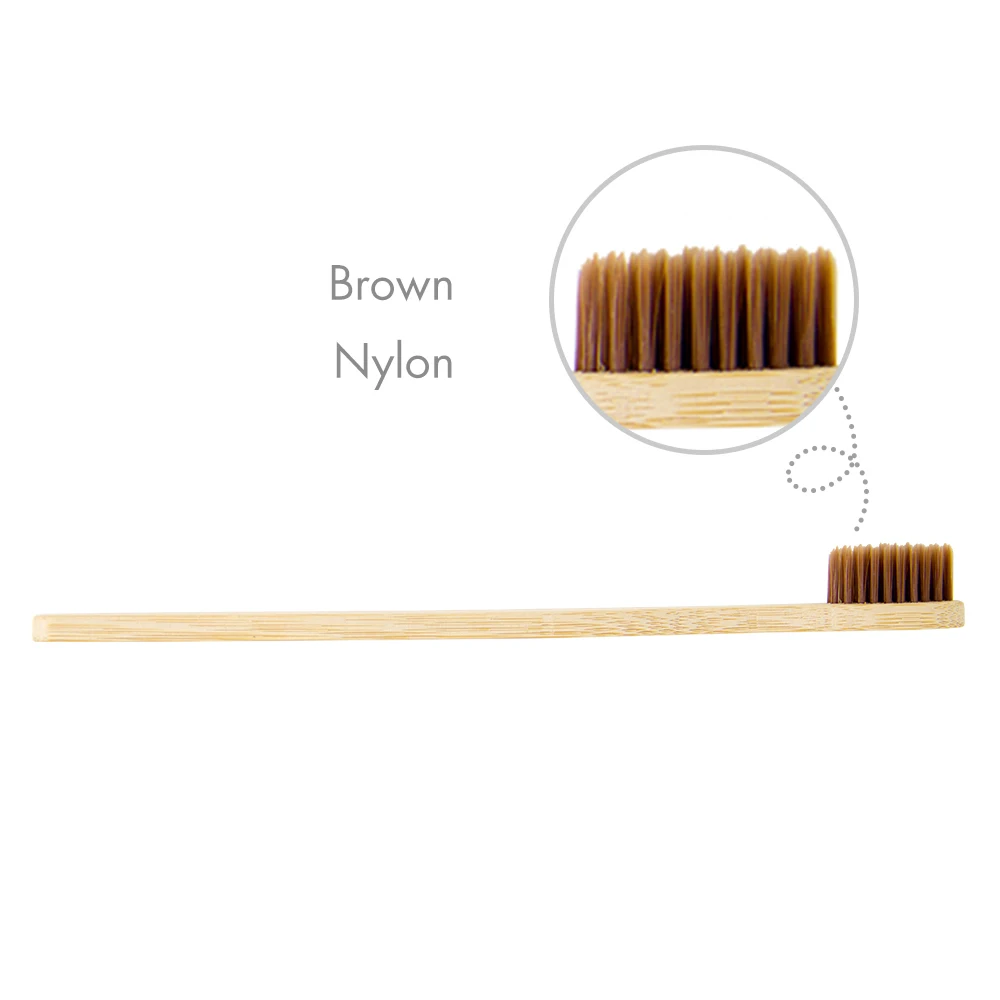 Зубная щетка из 100% бамбукового волокна с мягкой щетиной 1 шт.|wood toothbrush|toothbrush woodnovelty