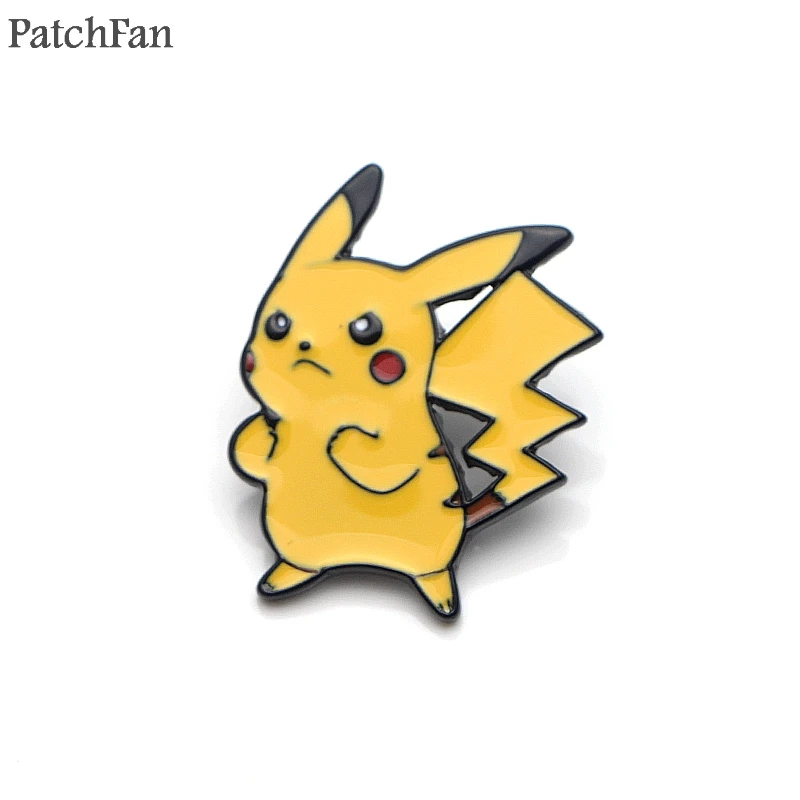 Patchfan Pocket monster с изображением персонажей из мультфильмов «Пикачу»; цинка для галстука броши для рюкзака, одежды для Кепка для мужчин и женщин, Декоративные значки медали A1594