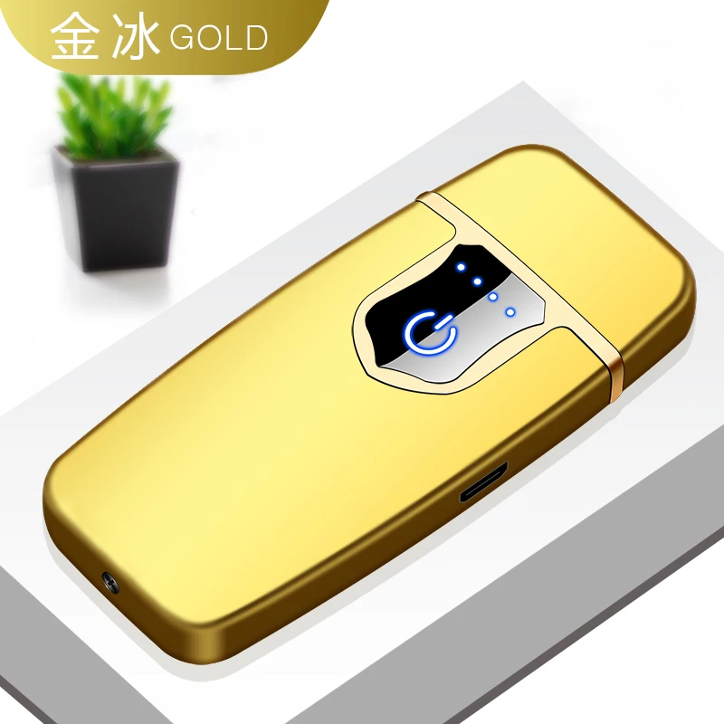 Новая ультратонкая usb зарядка зажигалка с сенсорным экраном электронное зажигание электрический горячий провод ветрозащитная зарядка электрическая зажигалка