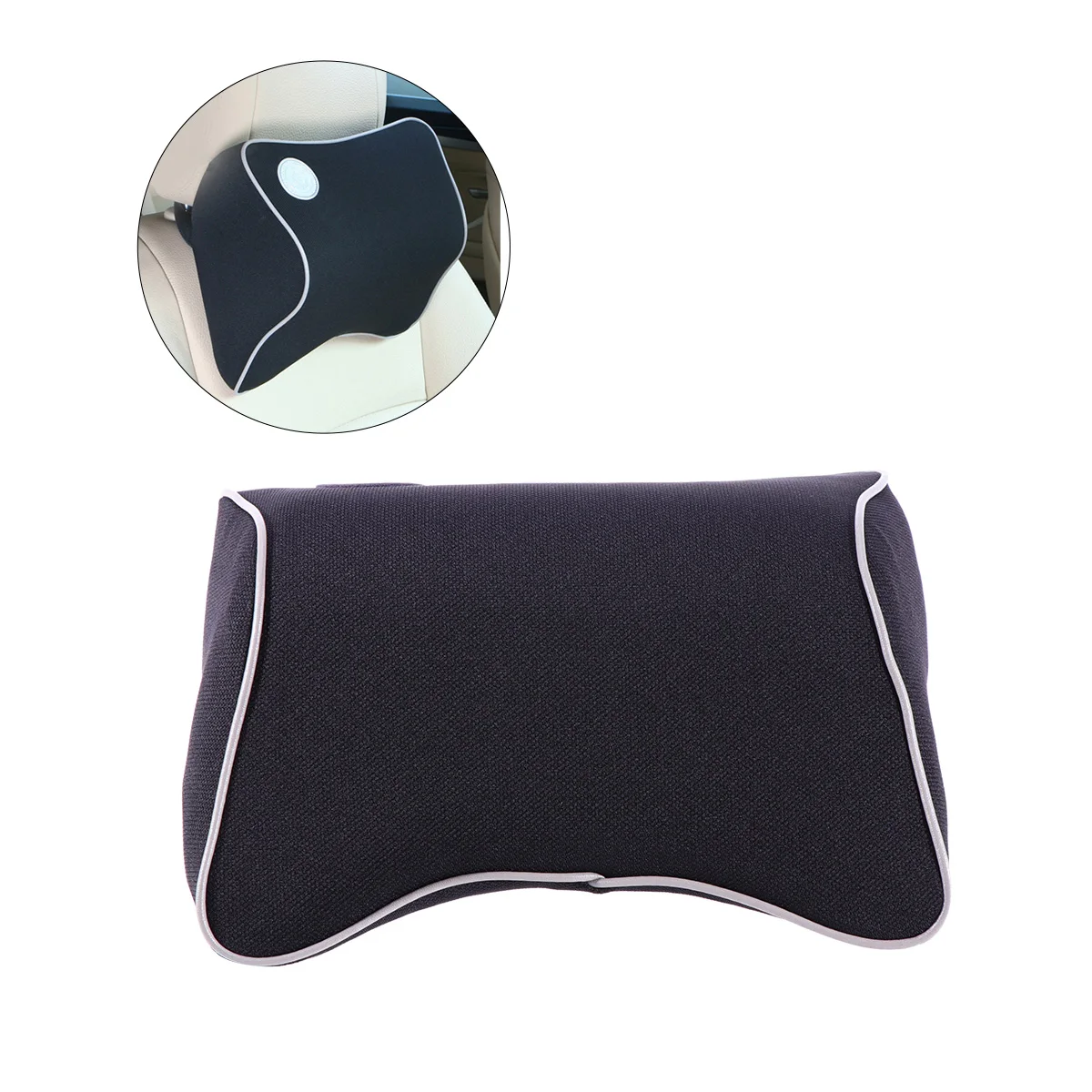 neck pillow Автомобильная подушка для шеи из пены с эффектом памяти, тканевые шейные чехлы на автомобильные подголовники, Автомобильная подушка для сиденья, поясничная подушка, подушка для спины и талии - Цвет: neck pillow