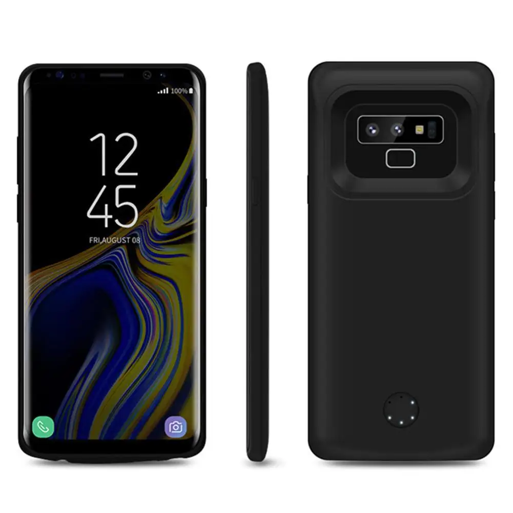 black 5000 мАч для samsung Galaxy Note 9, чехол для аккумулятора, быстрая зарядка, Внешнее зарядное устройство, чехол, внешний аккумулятор для samsung Note 9, чехол для аккумулятора - Цвет: black