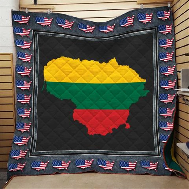 Летнее одеяло с 3D рисунком карты стеганое для детей и взрослых постельное белье