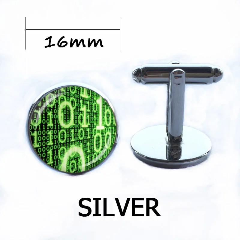 Ожерелье в ретро стиле с кулоном виде стеклянного купола двоичным кодом и