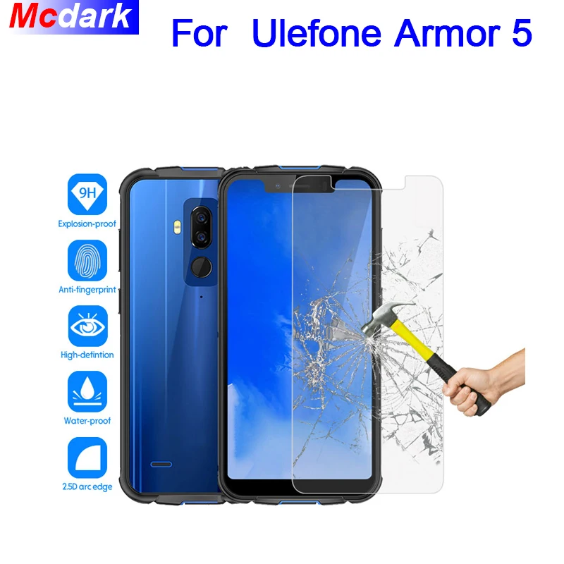 Mcdark 9H закаленное стекло для Ulefone Armor 5 Защитная пленка экрана стеклянная легкая в