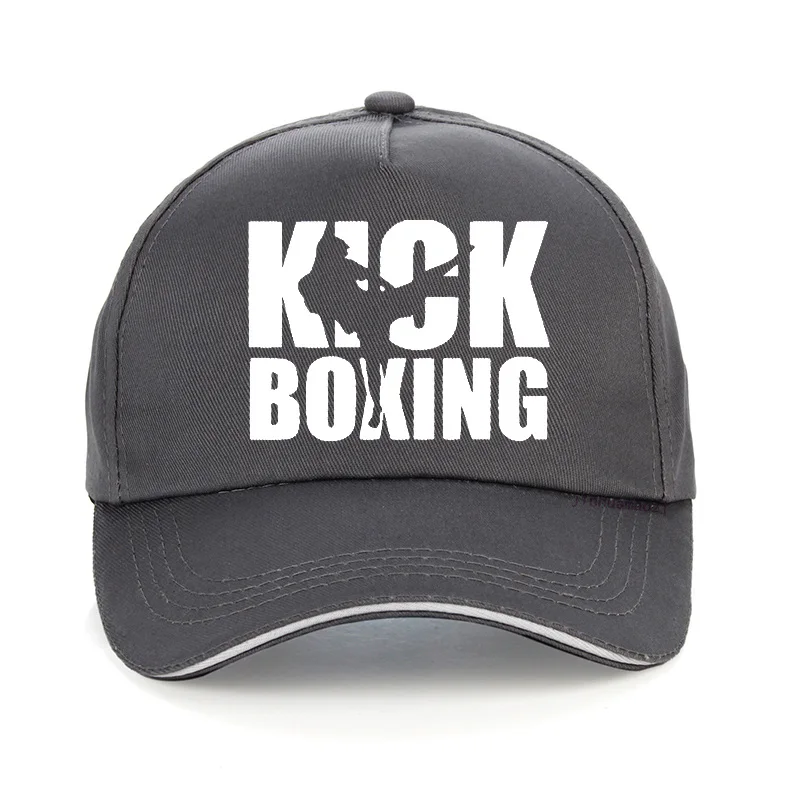 Серый Kick Boxinger MMA бейсболка, хлопок, высокое качество, с принтом букв, боксерские кепки для мужчин и женщин, хип-хоп регулируемая бейсболка - Цвет: Серый