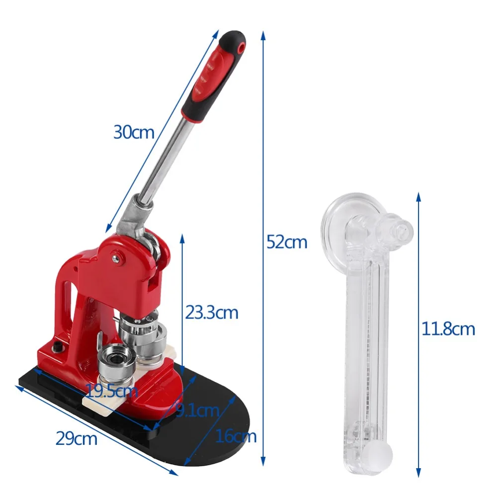 

2.5cm Button Maker Badge Punch Press Maker Machine With 1000 Circle Button Parts+Circle Cutter with Screws Dowels and Hex Keys