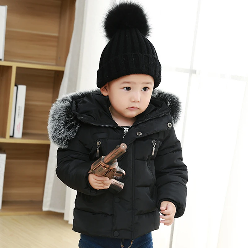 Baby Girls Boys Winter Warm Clothing Cotton Fur Coat Outerwear Infant Children Outfits Clothes Casual Sports Hooded | Детская одежда и