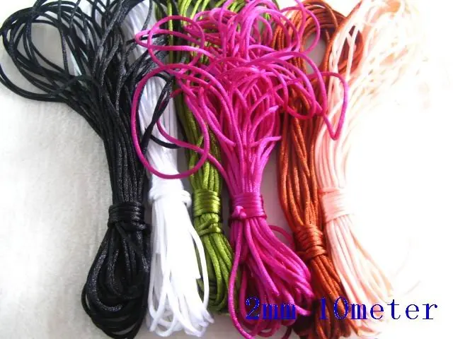 

Free shipping ! 50m 5colors Chinese Silk Knot Beading Cord+2.5mm Bracelet Macrame Rope Thread Wire Accessories String