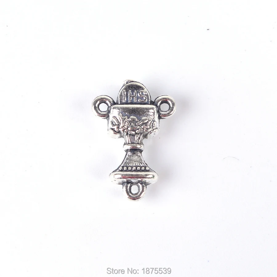 Религиозный Розарий центры Святой чашка из очаровательного сплава коннекторов