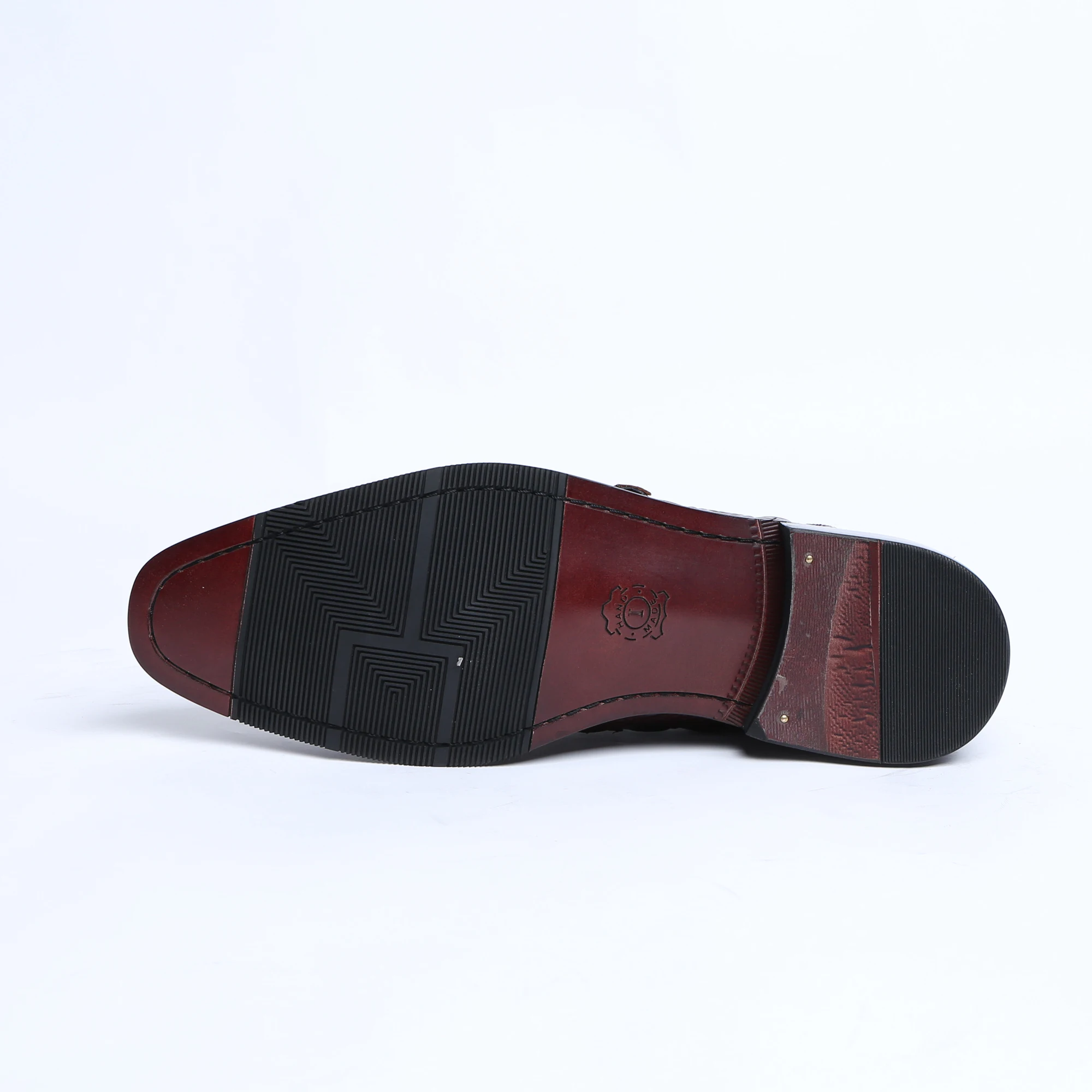 Crocodile Grain Black / Tan Hand Made Mens Dress Shoes Genuine Leather Wedding Male Business With Buckle | Обувь