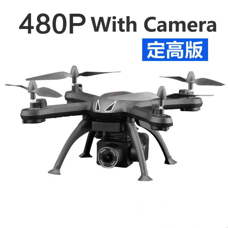 480p camera black Дроны с камерой fpv однокнопочный Радиоуправляемый квадрокоптер с длинным аккумулятором четырехосный Радиоуправляемый вертолет со светодиодным дроном игрушки в подарок - Цвет: 480p camera black