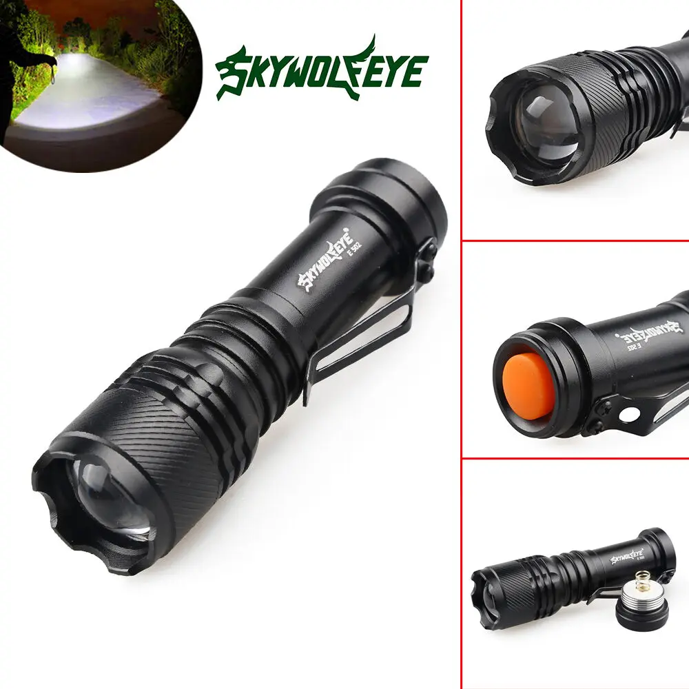 

4X Mini LED Flashlight 3000LM Q5 LED Flashlight Torch AA Adjustable Zoom Focus Torch Lamp Penlight Waterproof For Outdoor 3modes