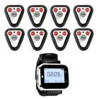 Беспроводная система вызова JINGLE BELLS Hotel Factory, 8 кнопок для ресторана, 1 приемник часы-пейджер для клиники, бара, кафе,