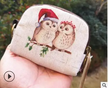 bird 2 Льняные женские Мини-кошельки с мультяшным Тоторо, детские маленькие сумочки, сумки для денег, женские кошельки, женские кошельки для девочек и мальчиков - Цвет: bird 2