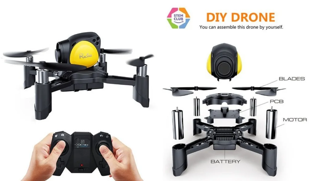 EBOYU FY605 2 4G 4CH 6 осевой гироскоп 720P широкий угол Wi Fi FPV небо свет высота Удержание DIY