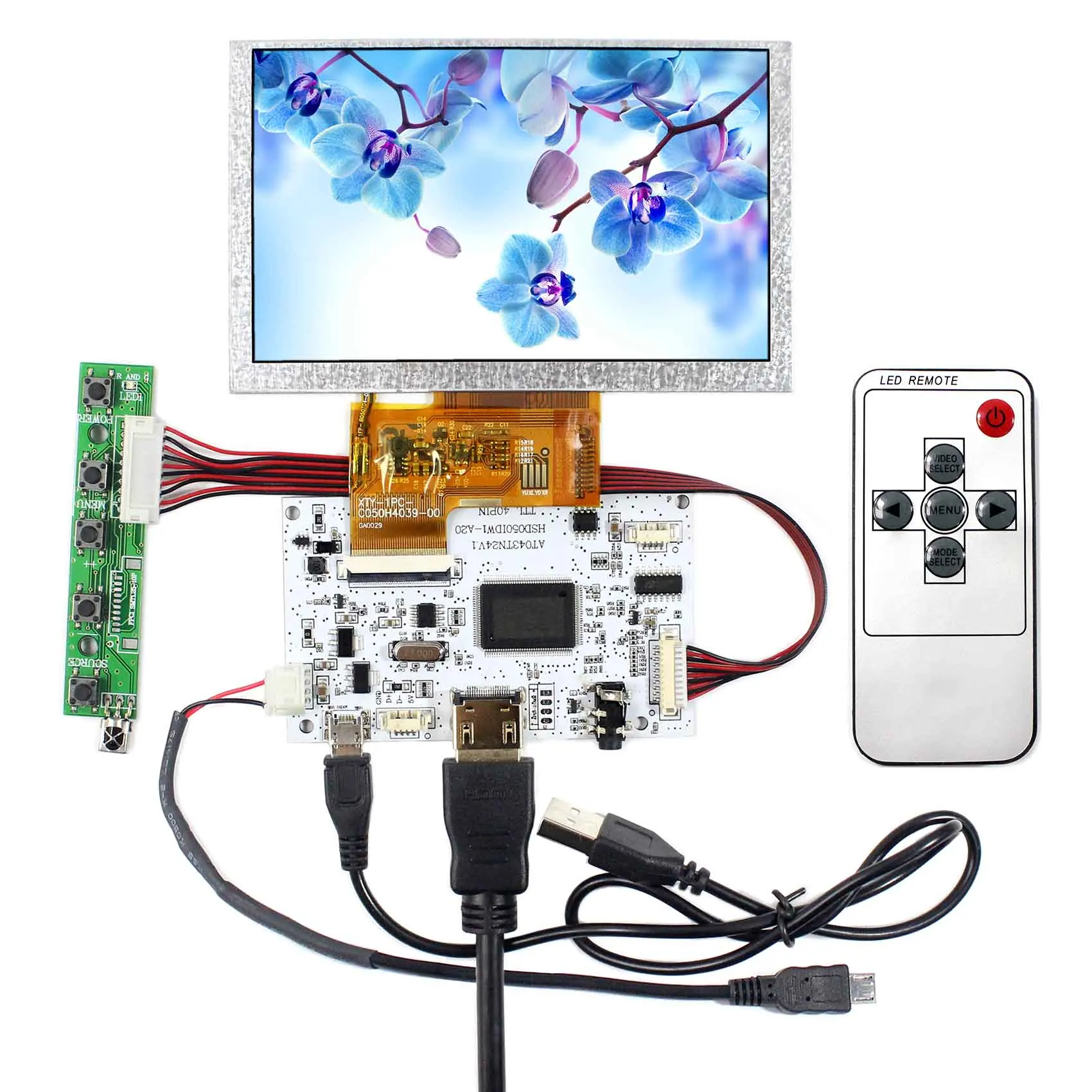 

Fit To Raspberry Pi , 5" 800x480 LCD Screen with HD MI Input Board