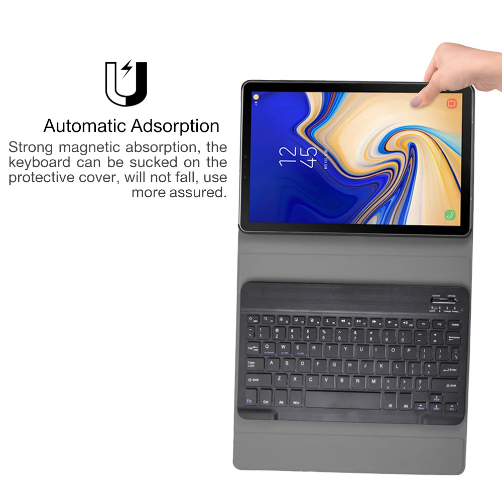 Чехол для клавиатуры Bluetooth планшета Samsung Galaxy Tab A 10 5 2018 SM T590/T595/T597 съемный