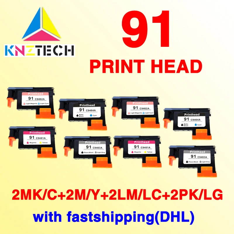 2 комплекта печатающая головка fastship совместима с hp 91 C9460A C9461A C9462A C9463A Designjet Z6100