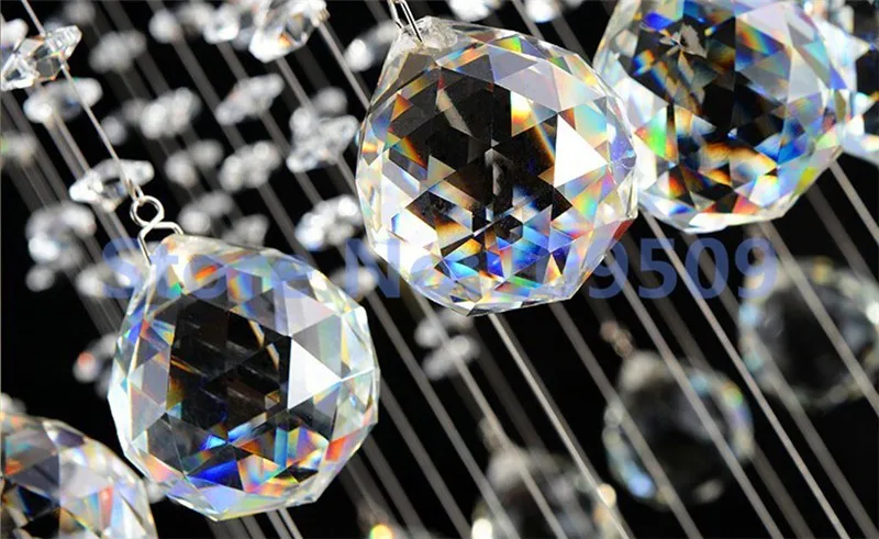 8 шт. 40 мм люстра хрустальный шар Призма Рождество Свадьба Кулон (+ крючков)