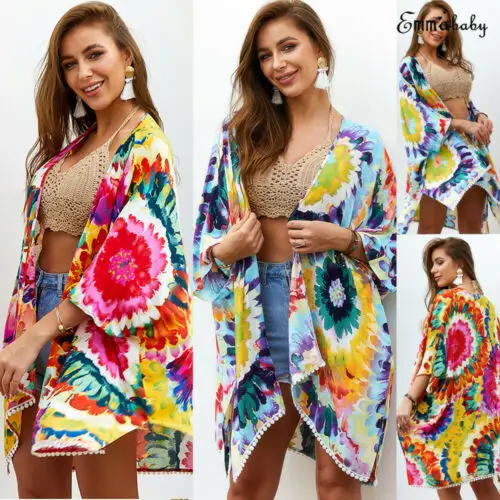 Модные женские туфли с цветочным принтом шифоновые шали рисунком Кимоно