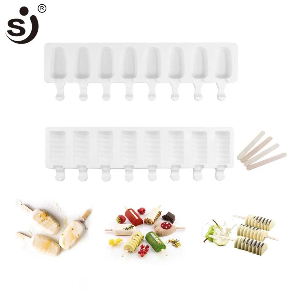 Форма для мороженого с 8 полостями силиконовые формы фруктового льда