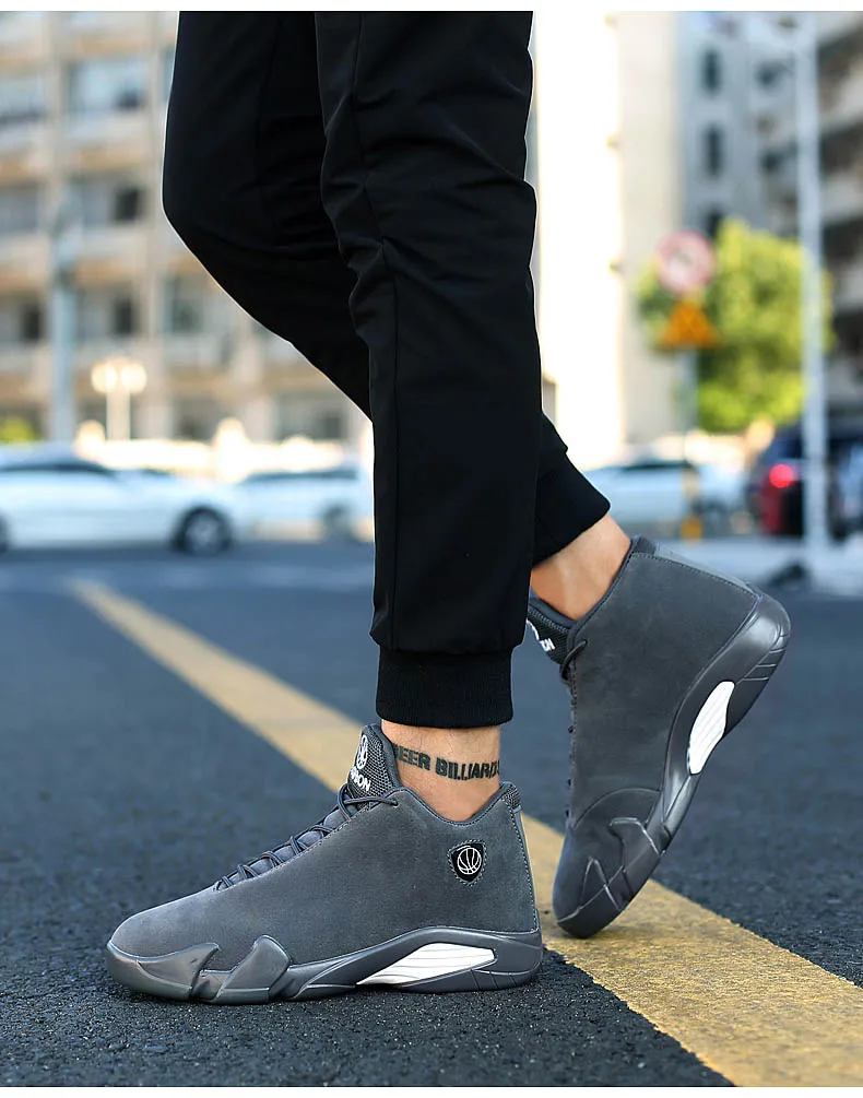 ZHJLUT новые мужские баскетбольные кроссовки Air Sole уличные кроссовки с высоким берцем спортивные Популярные черные серые мужские Zapatillas Baloncesto