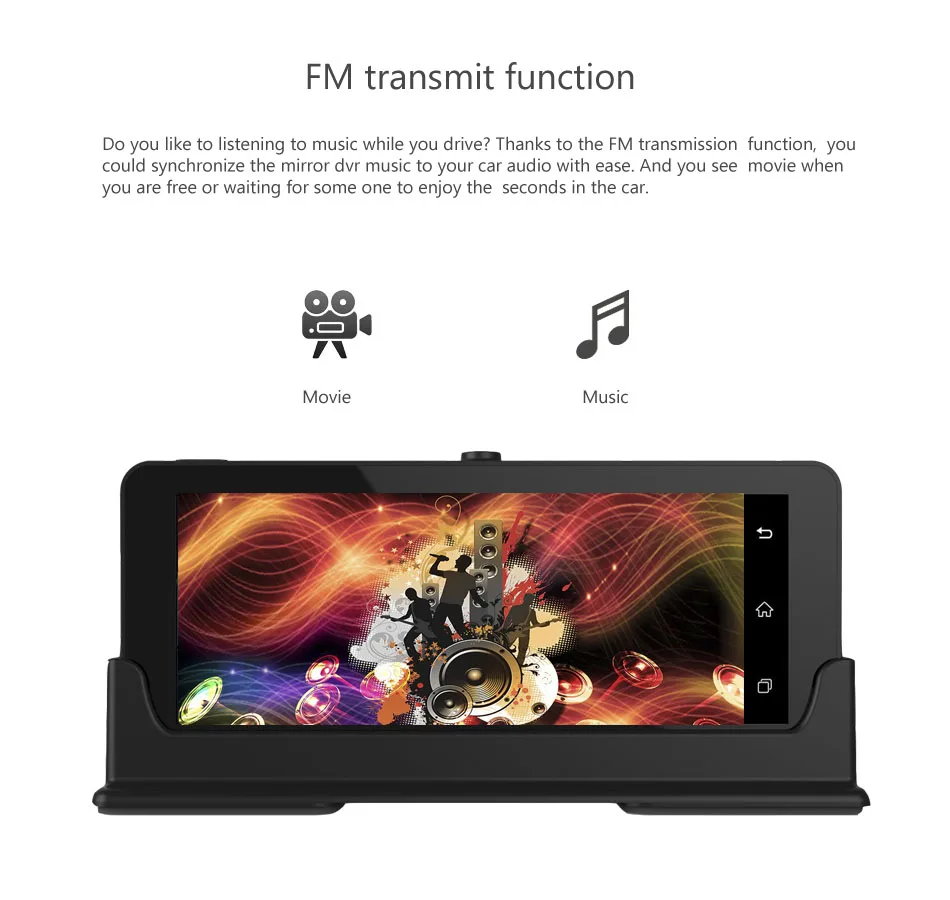 HGDO 7 дюймов двойной объектив Автомобильный видеорегистратор Android 3G зеркало