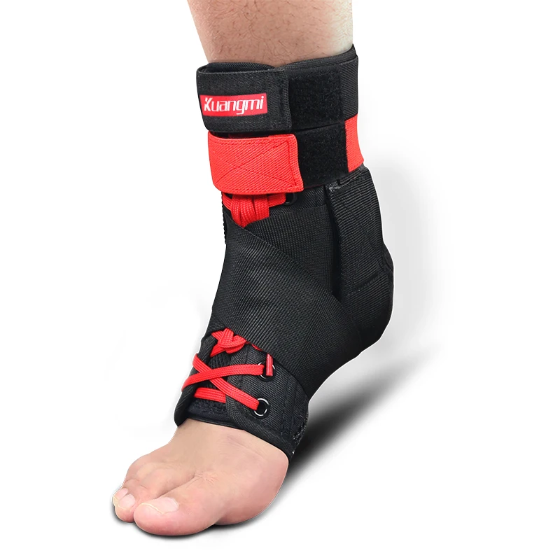 Kuangmi 1 pc Ankle Support Brace Sports Foot Stabilizer Adjustable Ankle SockStraps Protector Football  Guard Ankle Sprain Pads