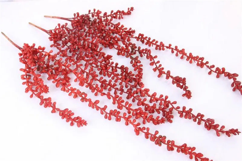 red Flone Искусственные суккуленты любовник слезы зеленый ротанг гобелены имитация растений цветок ветка для дома вечерние декор для отдыха - Цвет: red
