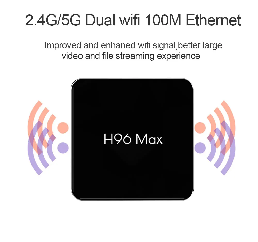 H96 Max x2 caja de tv inteligente Android 8,1 четырехъядерный процессор Amlogic S905X2 LPDDR4 4 Гб 64 Гб 2,4G y 5 ГГц Wifi 4 K ТВ-приставка