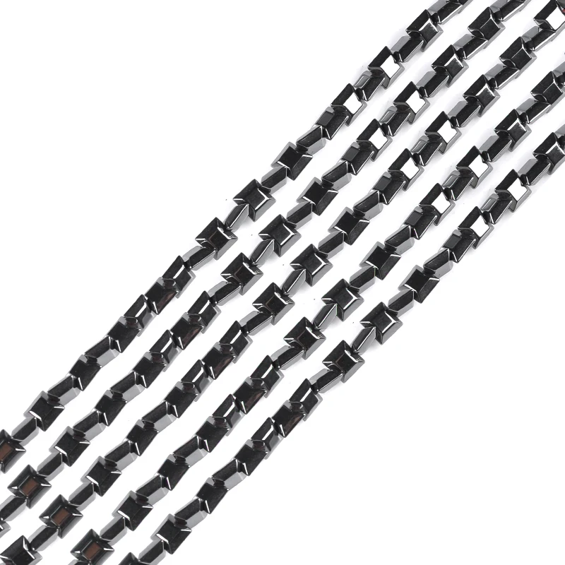 ААА с натуральным камнем черные гематитовые бусины 6*6 мм 83 шт куб Форма свободные