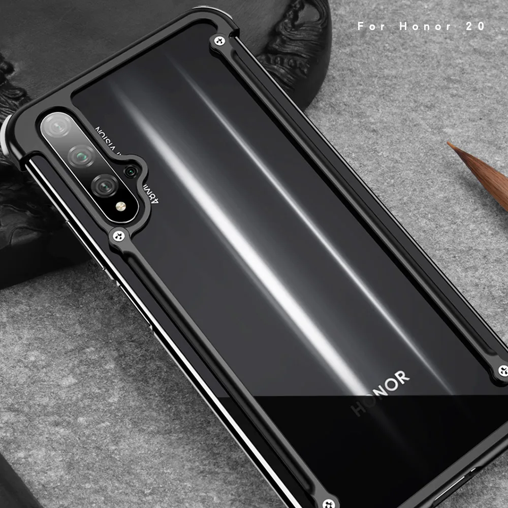 OATSBASF роскошные подушки безопасности металлический чехол для huawei Honor 20