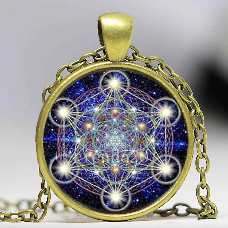 Цепочка с подвеской в виде купола из серебра и стекла для мужчин женщин |