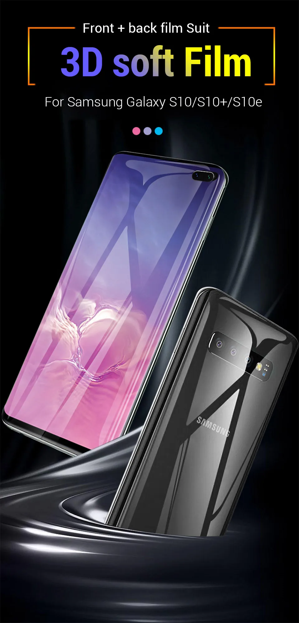 PZOZ 3D PET мягкая пленка для samsung Galaxy S10 S8 S9 Plus S10e Note S 8 9 прозрачная задняя крышка пленка для защиты экрана полное покрытие пленки