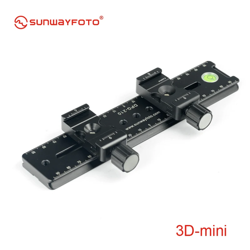 

SUNWAYFOTO 3D-MINI Tripod Head 3D Stereo Stereoscopic Dual Cameras 4 Pieces Kit Professional Tripode Heads With Slide