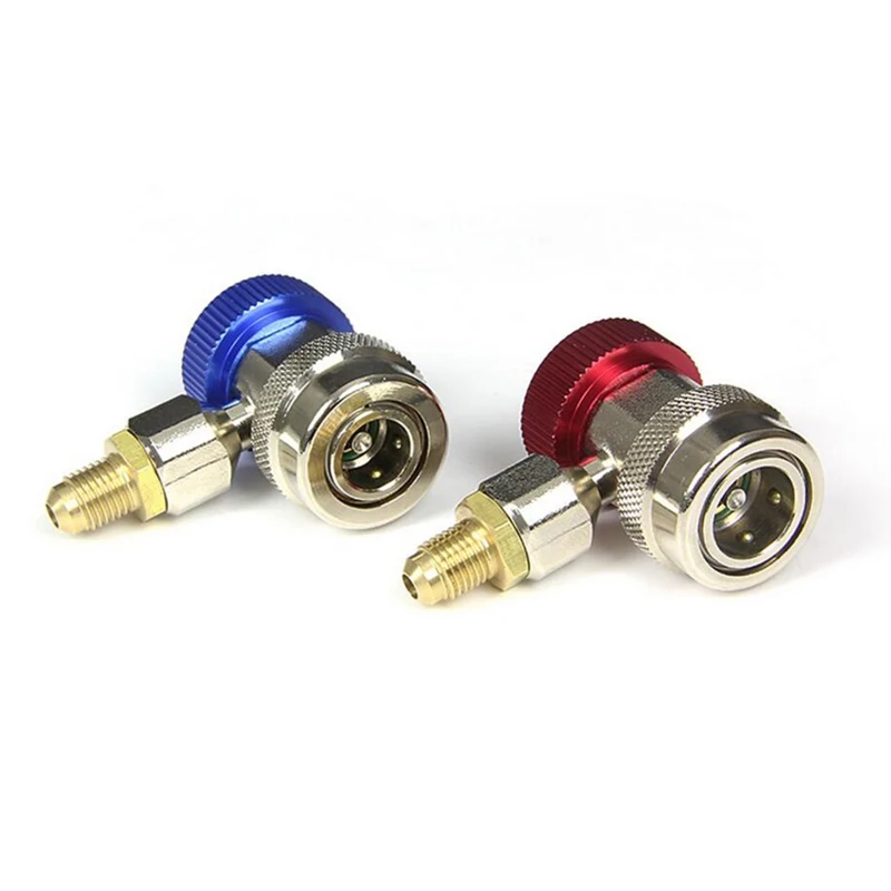 HVAC Manual Coupler Connector Adapter High/Low Side Pressure R134a 1/4&quot SAE High Quality For Car A/C Auto Air Conditioning | Автомобили