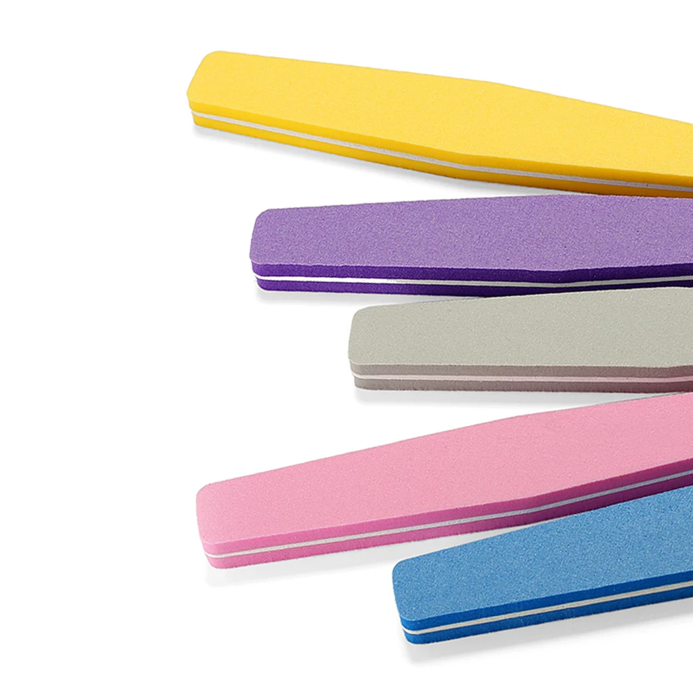 5 шт./компл. разноцветные полировальные губки для ногтей блок гель лака пилочки
