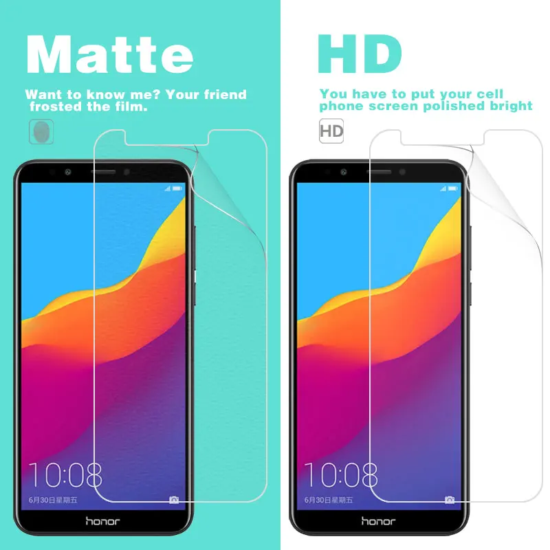 Антибликовая матовая пленка для Huawei Honor 7C AUM L41 LND AL30 AL40 HD прозрачная глянцевая с