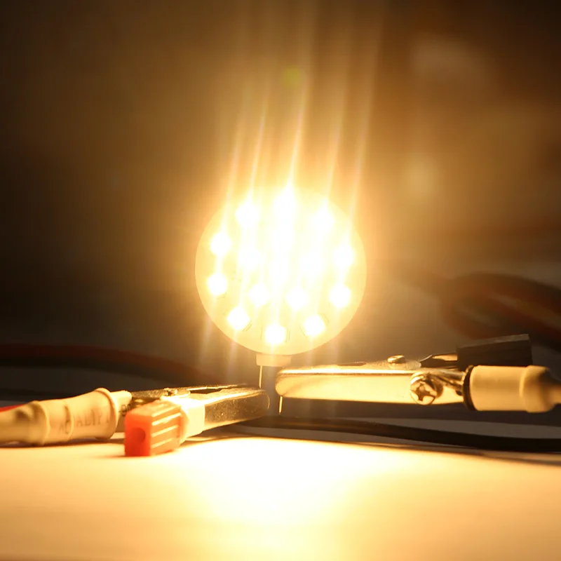 

G4 Светодиодный круглый потолочный светильник 2 Вт 12 24 В Автомобильный светильник для чтения 300 лм 12 В 24 В Авто Грузовик DRL Дневная беговая лампа 2835 16 светодиодов Супер