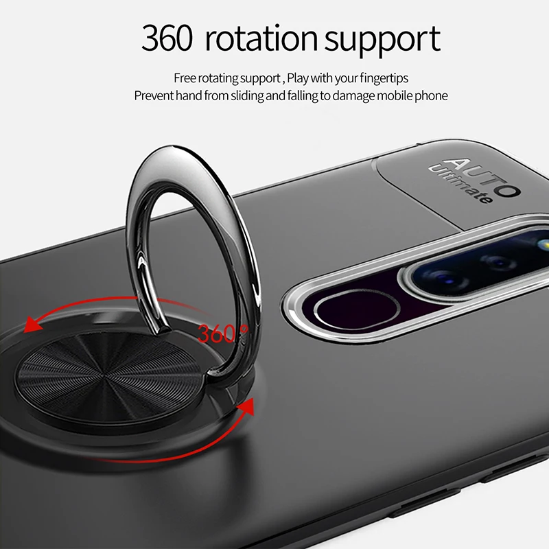 Для Oppo F11 Pro Чехол TPU силиконовый Автомобильный держатель Подставка Магнитный