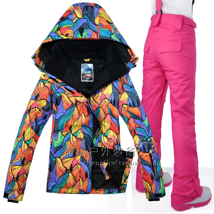 Куртка GSOU для катания на лыжах штаны ветрозащитная водонепроницаемая Спортивная