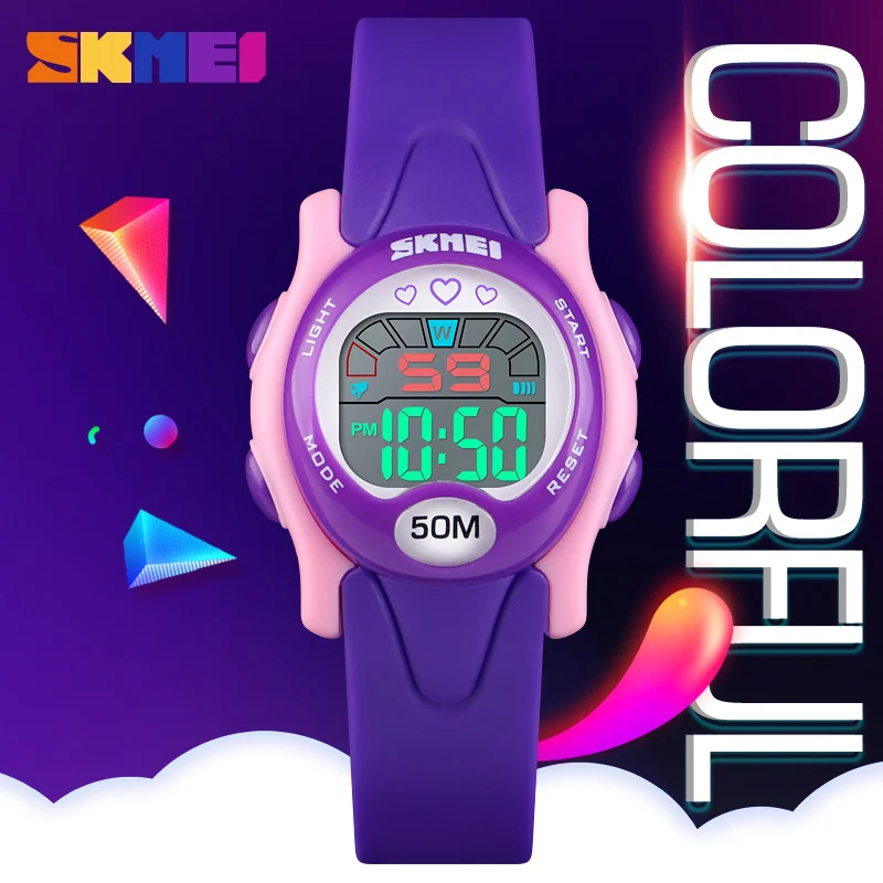 SKMEI 1478 новые водостойкие спортивные детские часы модный будильник для мальчиков