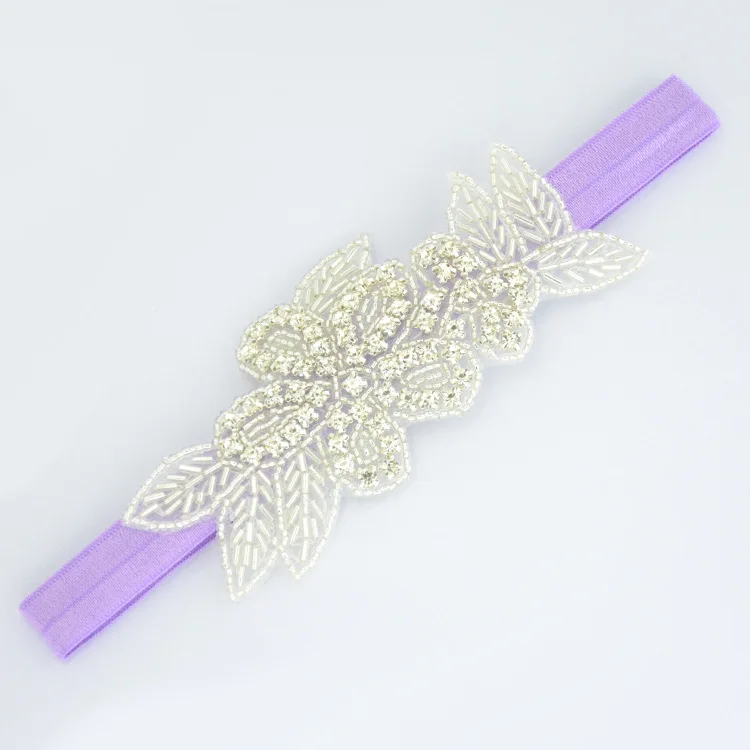 Sweet Princess Flower Girls Leaves Style Crystal Party Headbands 32 Color Wedding Head Wears with Rhinestone | Детская одежда и