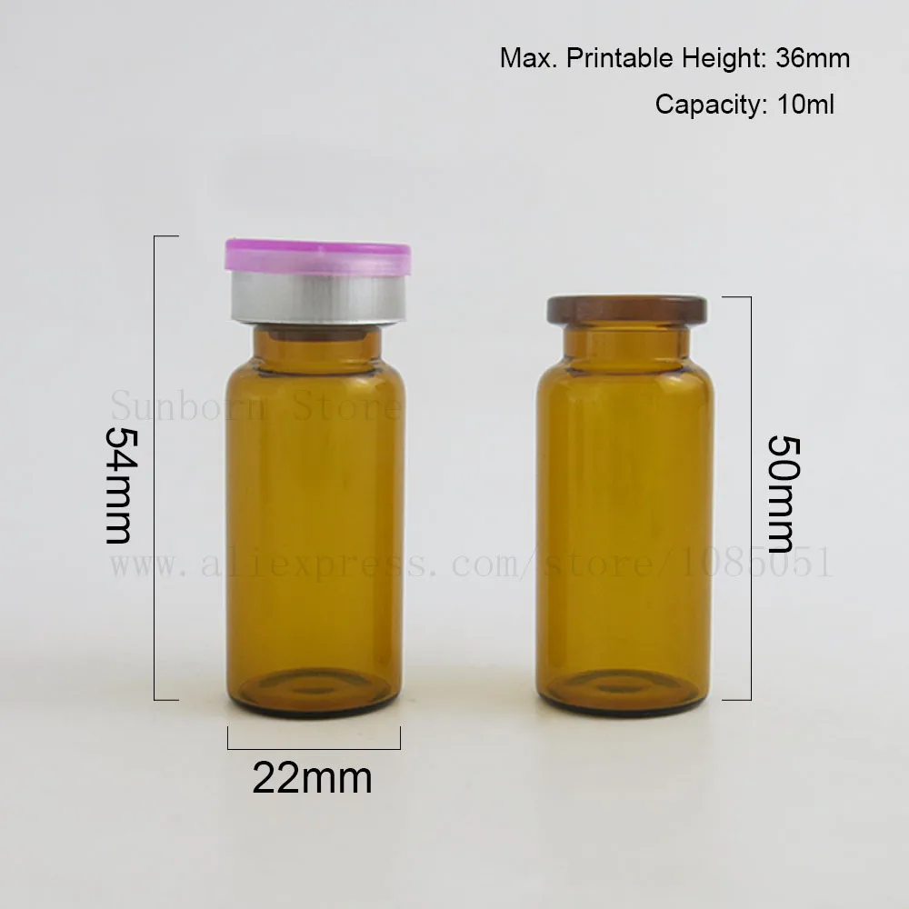 300 шт. флаконы из янтарного прозрачного стекла 10 мл | Красота и здоровье