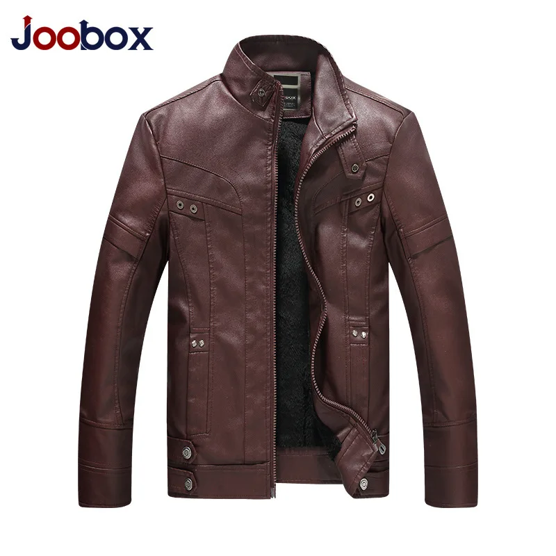 JOOBOX 2018 Новая мужская кожаная куртка модная Осенняя мотоциклетная из