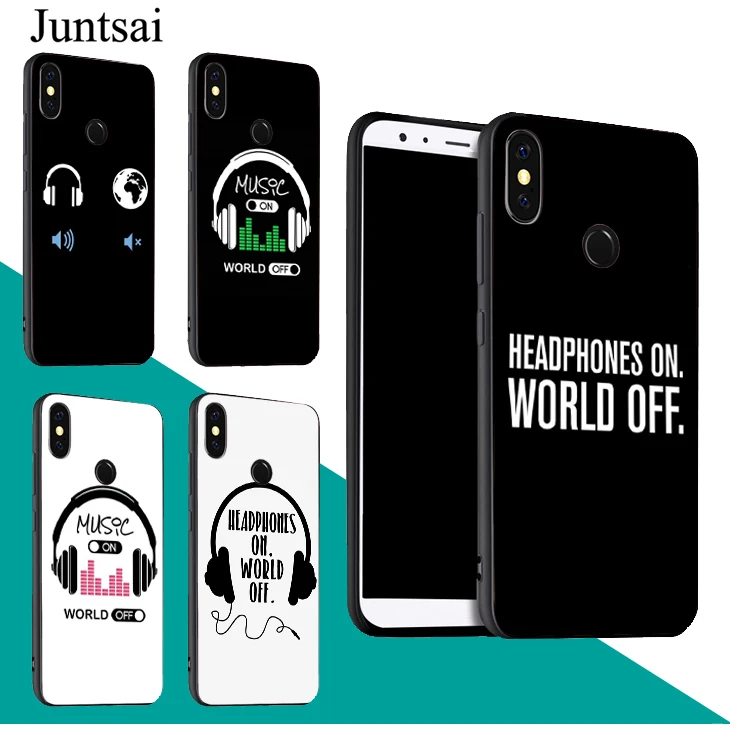 Наушники On World Off чехол для Red mi Note 9 Pro 9S 8T 8 9A 9C Mi 9T 10 Lite POCO X3 Couqe|Бамперы| |