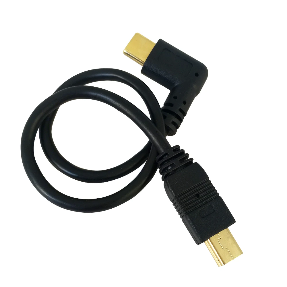 Мини-usb кабель 5 Pin папа-папа USB 3,1 type C к мини-otg кабель для передачи данных адаптер конвертер зарядный кабель длиной 25 см