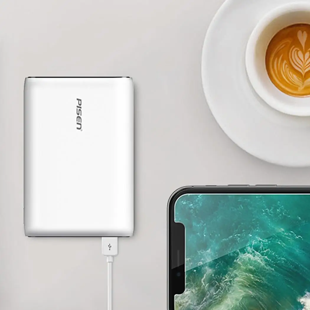Портативный светодио дный USB 10000 mAh ультра компактный внешний Батарея Зарядное устройство Мощность Bank