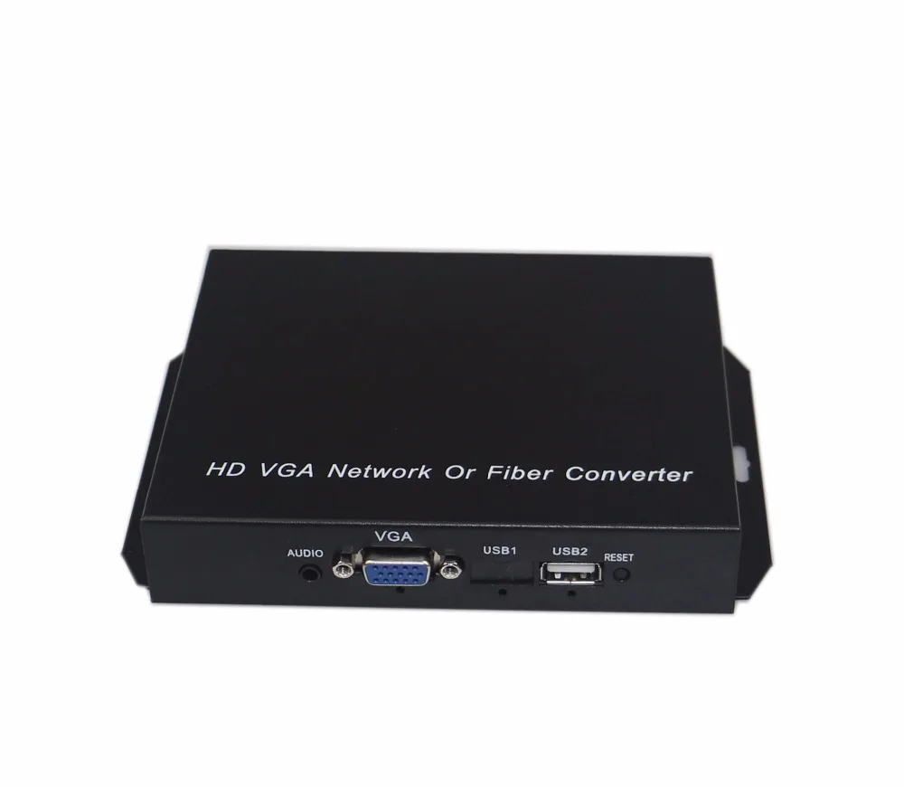 Vga-kvm USB конвертер удлинитель для мыши и клавиатуры VGA с передачей волокна 20 км 1080P/60
