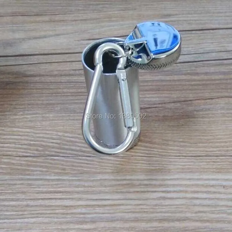 New Listing Top Grade Silver Color Pocket Portable Smokeless Windproof Ashtray With Carabiner For Outdoor | Дом и сад